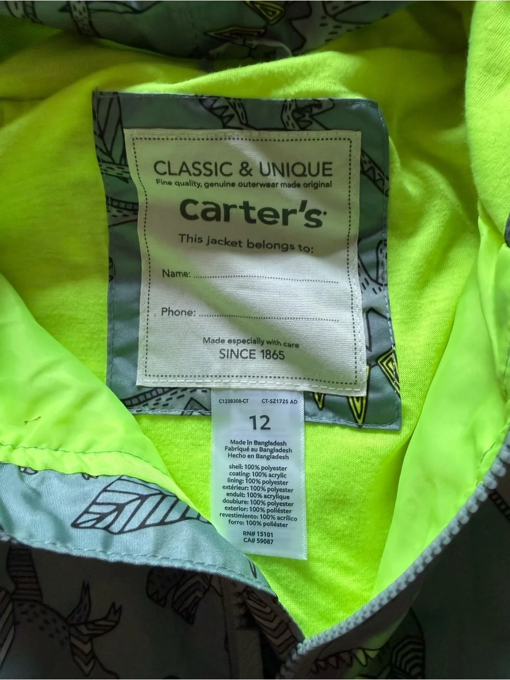 Carters lightweight hooded